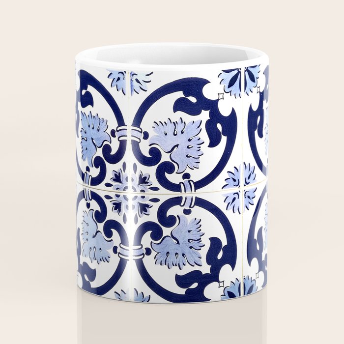 Azulejos, moroccan tiles, Painted tiles, blue, white, portugal Coffee Mug Gallery Image 4