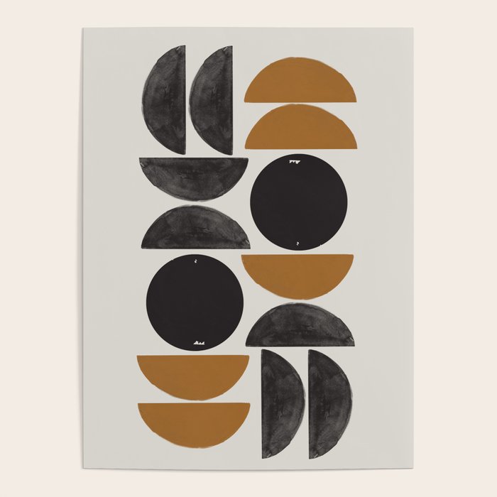 Geometry Shape Mid Century Organic Art Print Poster Gallery Image 4
