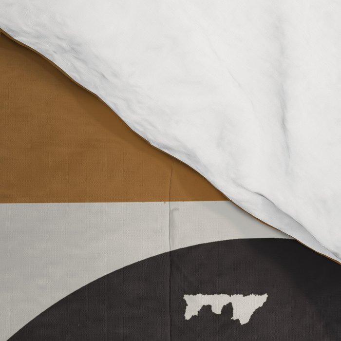 Geometry Shape Mid Century Organic Art Print Comforter Gallery Image 4