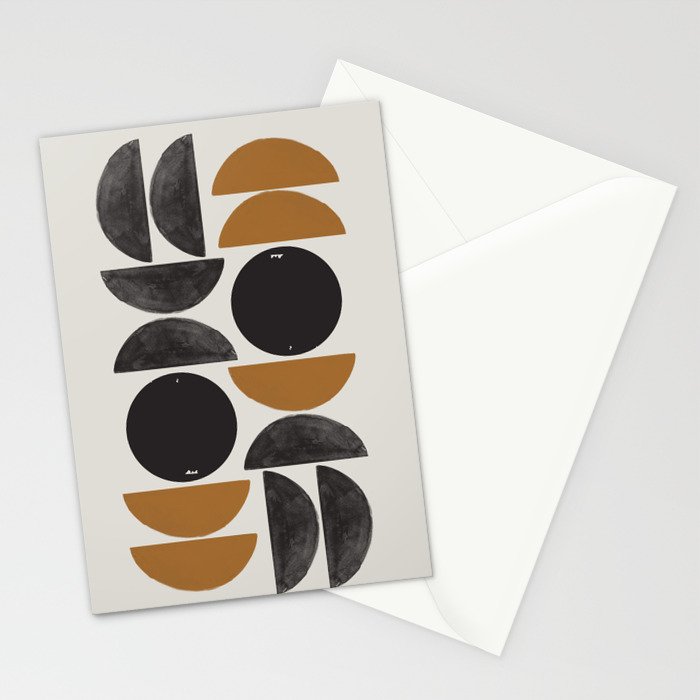 Geometry Shape Mid Century Organic Art Print Stationery Card Gallery Image 2