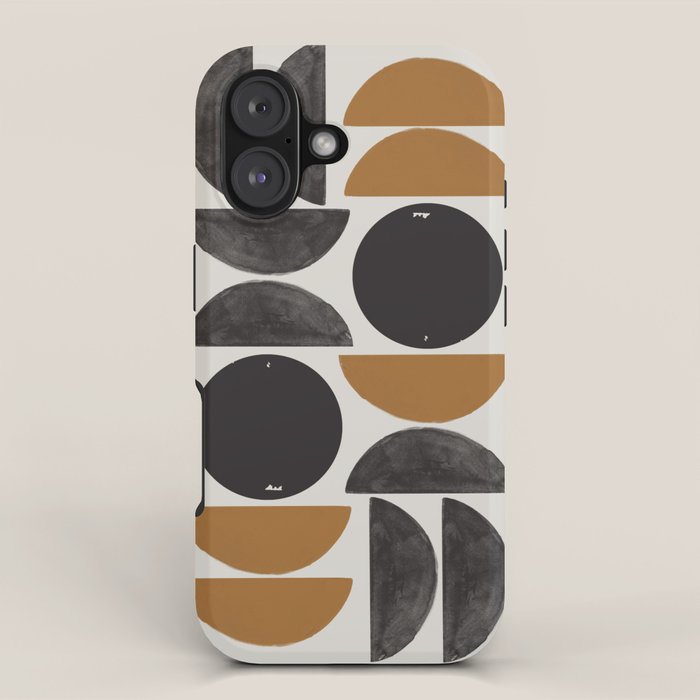 Geometry Shape Mid Century Organic Art Print iPhone Case Gallery Image 1