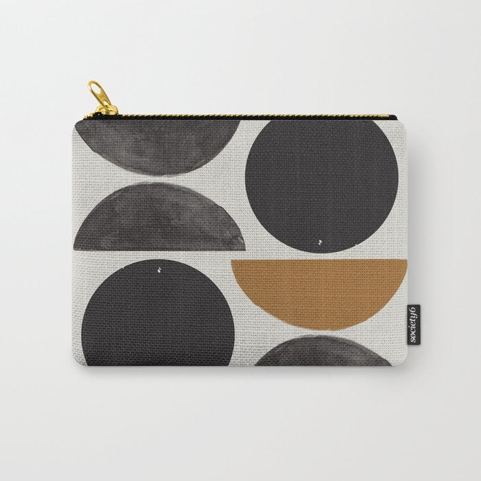 Geometry Shape Mid Century Organic Art Print Carry All Pouch Gallery Image 1