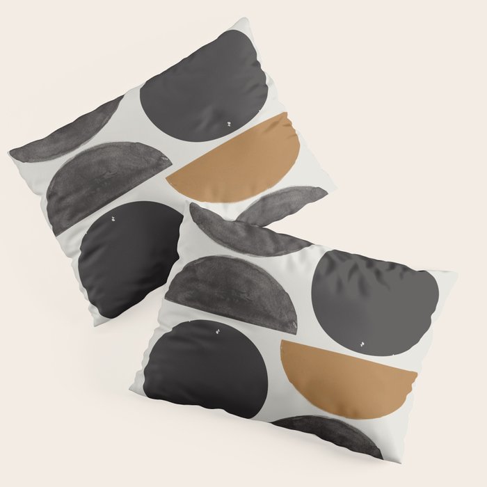 Geometry Shape Mid Century Organic Art Print Pillow Sham Gallery Image 1