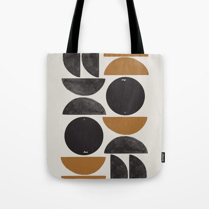 Geometry Shape Mid Century Organic Art Print Tote Bag Gallery Image 1
