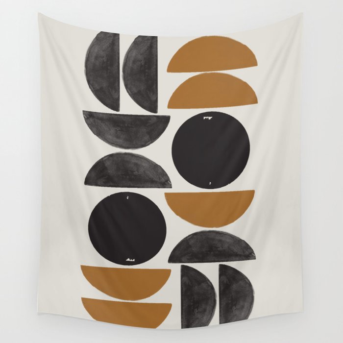 Geometry Shape Mid Century Organic Art Print Wall Tapestry Gallery Image 4