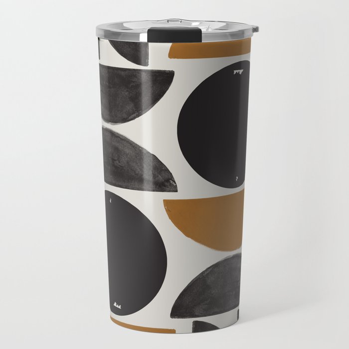 Geometry Shape Mid Century Organic Art Print Travel Mug Gallery Image 1