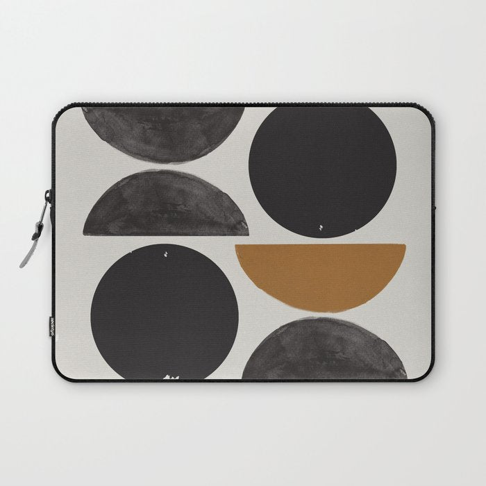 Geometry Shape Mid Century Organic Art Print Laptop Sleeve Gallery Image 1