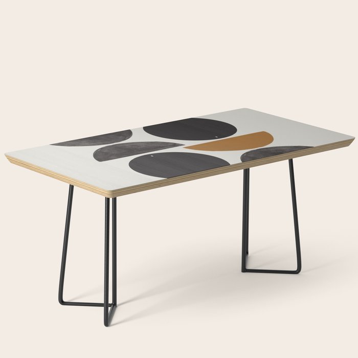 Geometry Shape Mid Century Organic Art Print Coffee Table Gallery Image 1