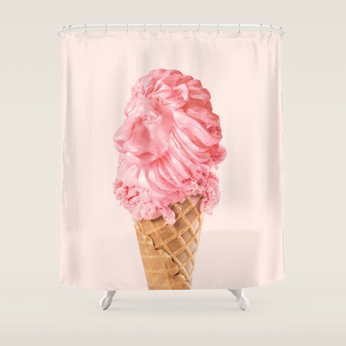 THE LION CREAM Shower Curtain Gallery Image 1