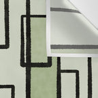 Piet Composition  Sage Green - Mid-Century Modern Minimalist Geometric Abstract  Wall Tapestry Gallery Image 3