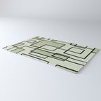 Piet Composition  Sage Green - Mid-Century Modern Minimalist Geometric Abstract  Rug Gallery Image 3