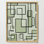 Piet Composition  Sage Green - Mid-Century Modern Minimalist Geometric Abstract  Serving Tray Gallery Image 1