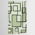 Piet Composition  Sage Green - Mid-Century Modern Minimalist Geometric Abstract  Tablecloth Gallery Image 2