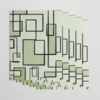 Piet Composition  Sage Green - Mid-Century Modern Minimalist Geometric Abstract  Wrapping Paper Gallery Image 3
