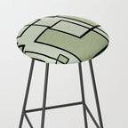 Piet Composition  Sage Green - Mid-Century Modern Minimalist Geometric Abstract  Stool Gallery Image 2