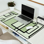 Piet Composition  Sage Green - Mid-Century Modern Minimalist Geometric Abstract  Desk Mat Gallery Image 2