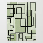 Piet Composition  Sage Green - Mid-Century Modern Minimalist Geometric Abstract  Poster Gallery Image 4
