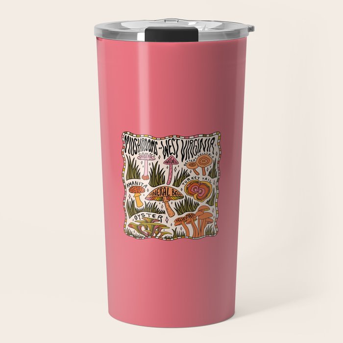 Mushrooms of West Virginia Travel Mug Gallery Image 1