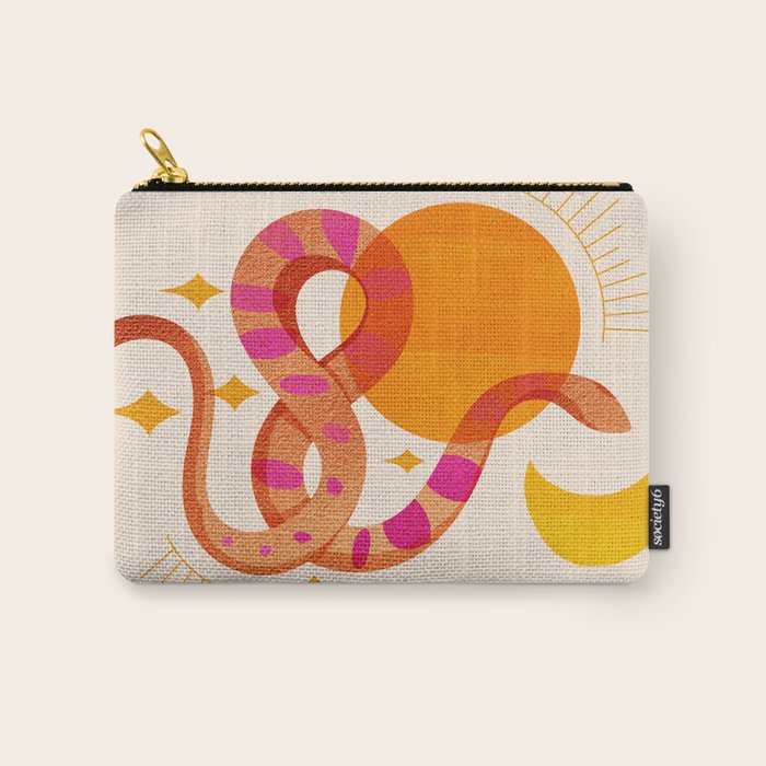 Abstraction_SUN_MOON_SNAKE_Minimalism_001 Carry All Pouch Gallery Image 1