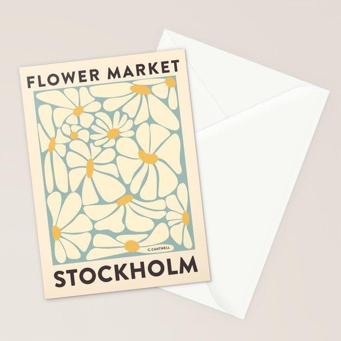 Flower Market Stockholm - Matisse Inspired Stationery Card Gallery Image 2