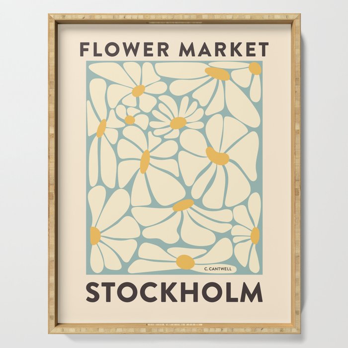 Flower Market Stockholm - Matisse Inspired Serving Tray Gallery Image 1