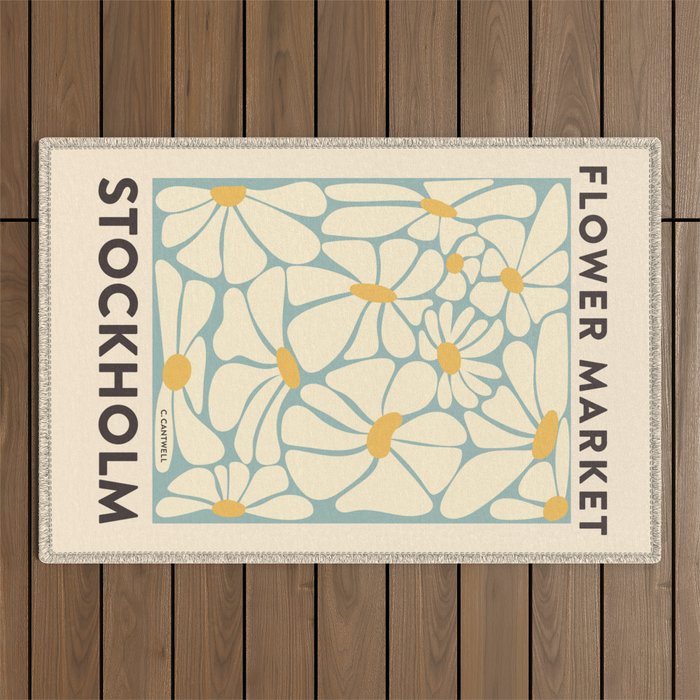 Flower Market Stockholm - Matisse Inspired Outdoor Rug Gallery Image 1