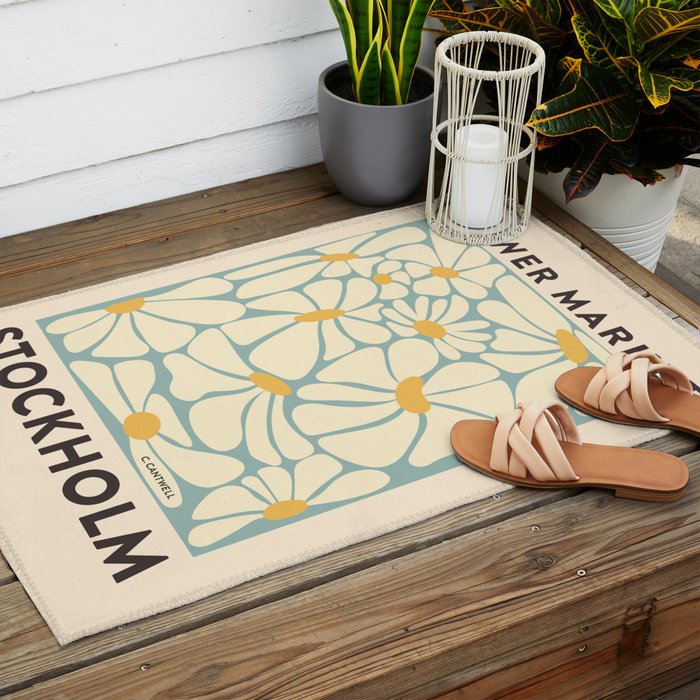 Flower Market Stockholm - Matisse Inspired Outdoor Rug Gallery Image 2