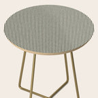 linen textured stripes - olive green Side Table Gallery Image 2