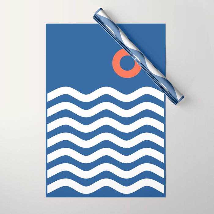 Nautical 03 Seascape Wrapping Paper Gallery Image 1