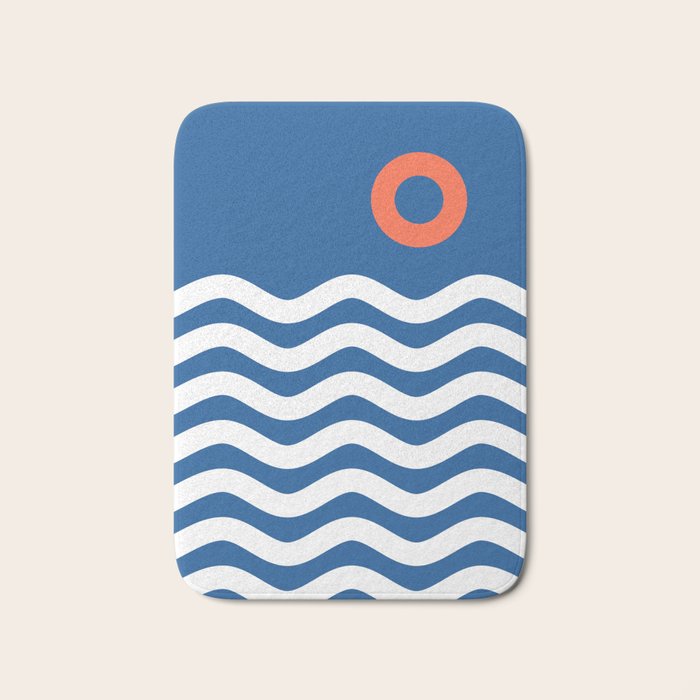 Nautical 03 Seascape Bath Mat Gallery Image 1