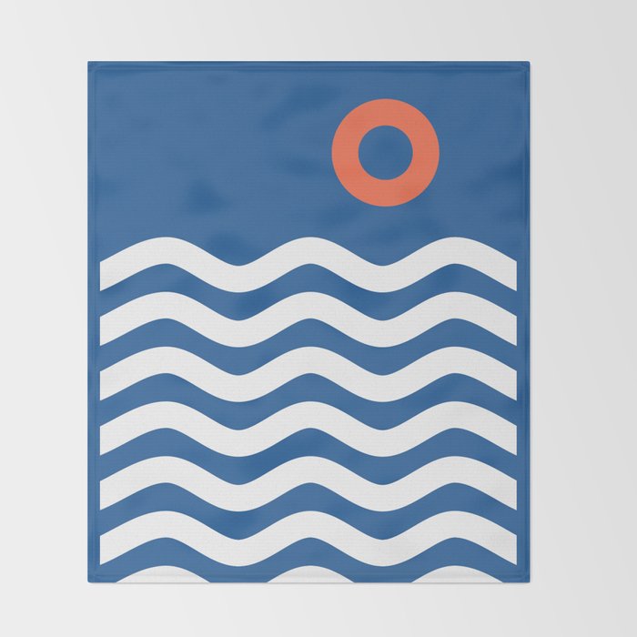 Nautical 03 Seascape Throw Blanket Gallery Image 2