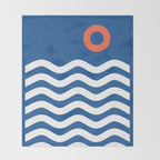 Nautical 03 Seascape Throw Blanket Gallery Image 2