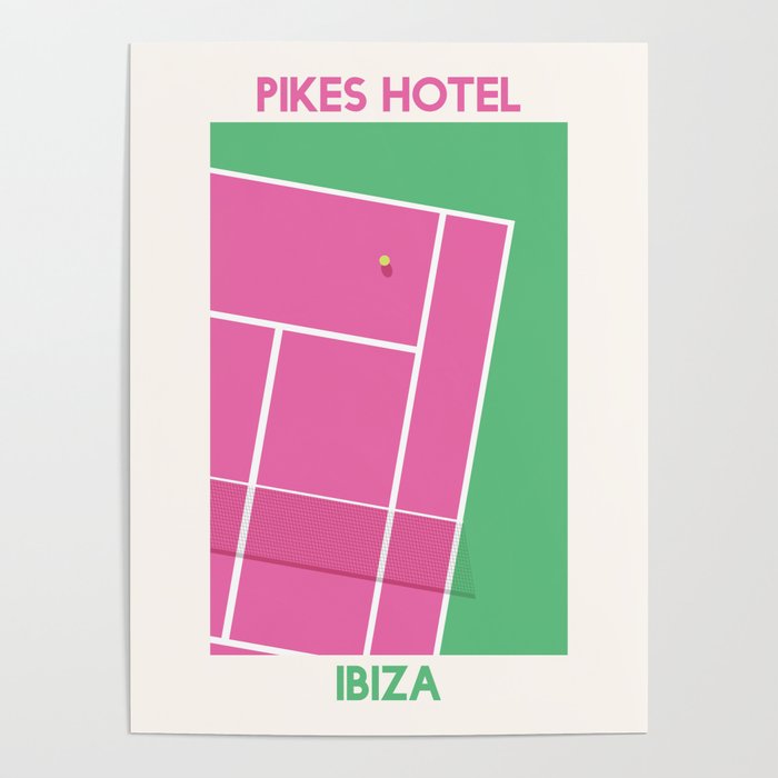 Tennis Court Ibiza Poster Gallery Image 4