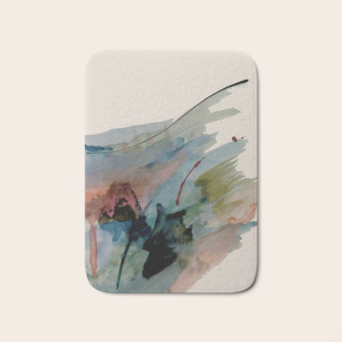 Begin again [2]: an abstract mixed media piece in a variety of colors Bath Mat Gallery Image 1