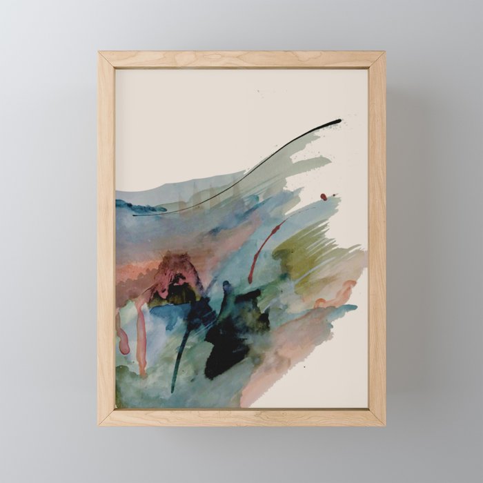 Begin again [2]: an abstract mixed media piece in a variety of colors Mini Art Print Gallery Image 1