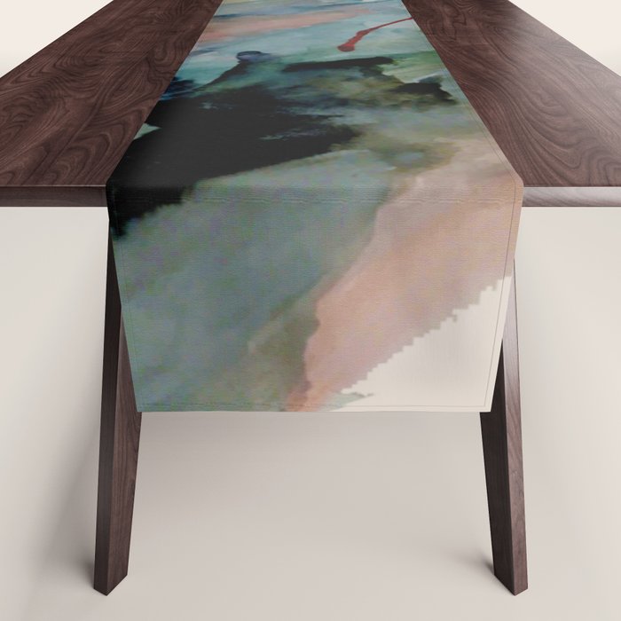 Begin again [2]: an abstract mixed media piece in a variety of colors Table Runner Gallery Image 1