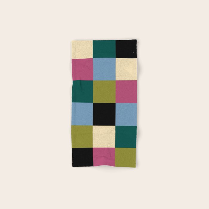 Bold Colorful Checks Pattern - Large I Bath Towel Gallery Image 1
