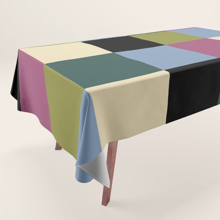Bold Colorful Checks Pattern - Large I Tablecloth Gallery Image 1