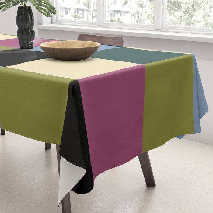 Bold Colorful Checks Pattern - Large I Tablecloth Gallery Image 3