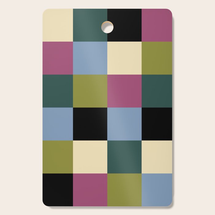Bold Colorful Checks Pattern - Large I Cutting Board Gallery Image 1