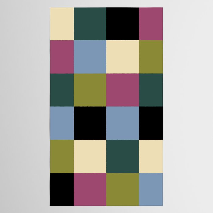 Bold Colorful Checks Pattern - Large I Tablecloth Gallery Image 2