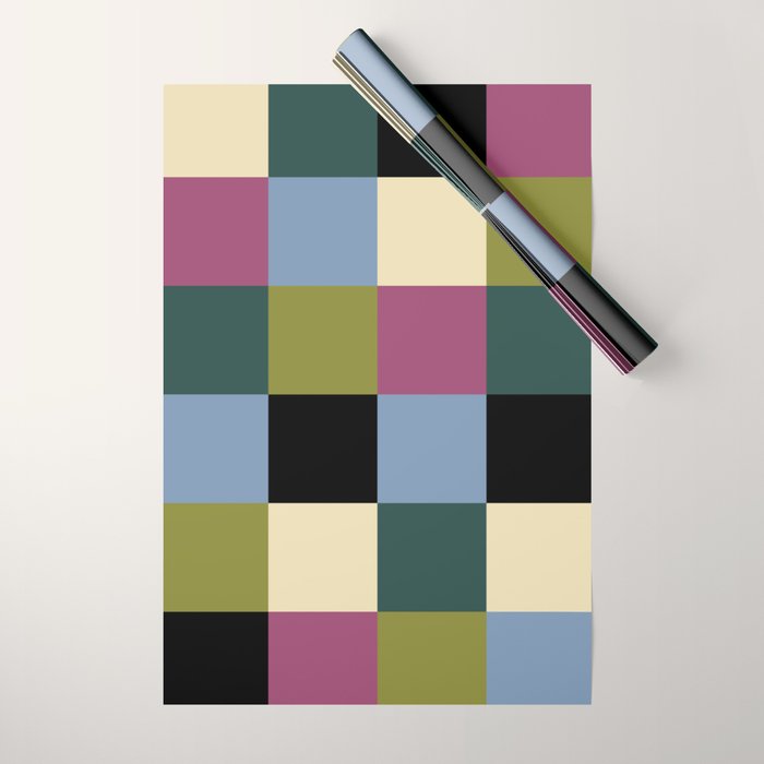 Bold Colorful Checks Pattern - Large I Wrapping Paper Gallery Image 1