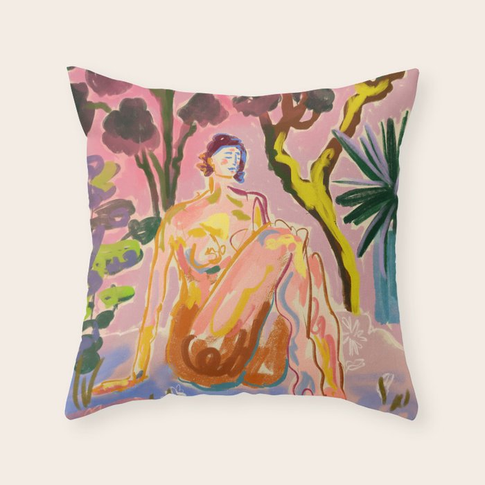 MYSTICAL FOREST COLOR Throw Pillow Gallery Image 6