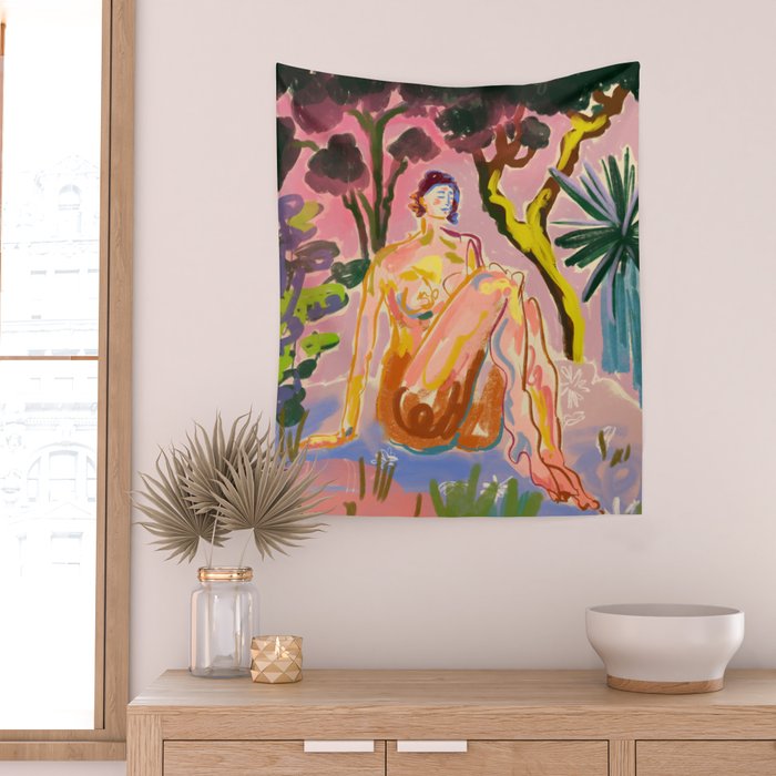 MYSTICAL FOREST COLOR Wall Tapestry Gallery Image 2