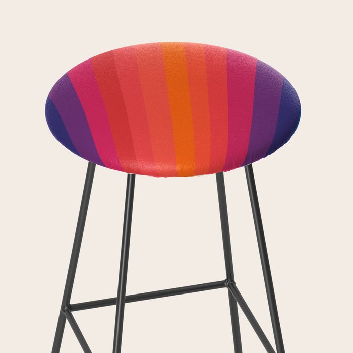 Sacred Geometric Stripes: Retro 80s Edition Stool Gallery Image 2