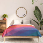 Sacred Geometric Stripes: Retro 80s Edition Comforter Gallery Image 3