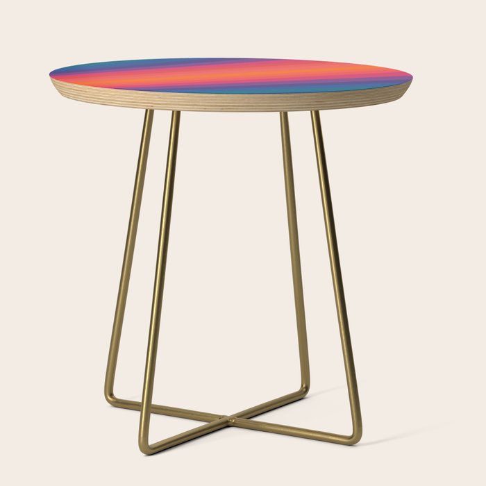 Sacred Geometric Stripes: Retro 80s Edition Side Table Gallery Image 1
