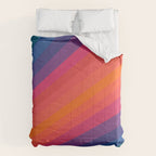 Sacred Geometric Stripes: Retro 80s Edition Comforter Gallery Image 6