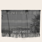 Hollywood Sign, Los Angeles, California black and white photograph / black and white photography Wall Hanging Gallery Image 1