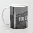 Hollywood Sign, Los Angeles, California black and white photograph / black and white photography Coffee Mug Gallery Image 3